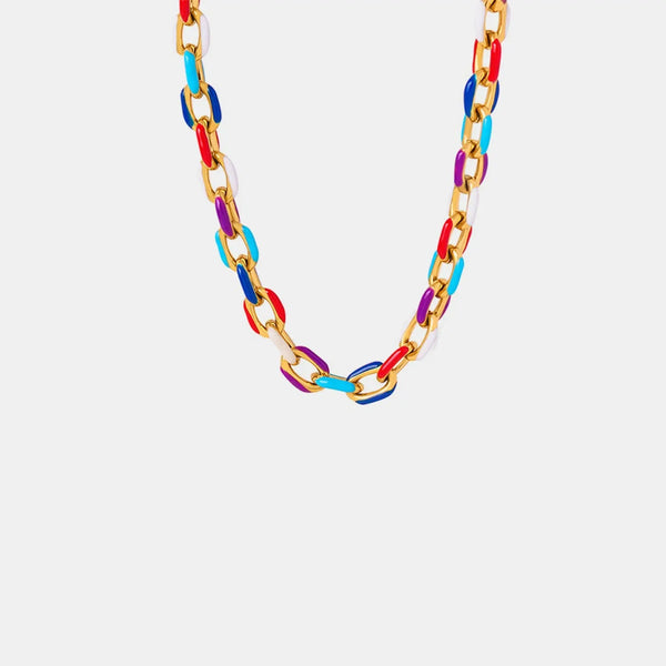 Lovcia 18K Gold-Plated Titanium Steel Necklace-Necklaces-Gold-One Size-Gold