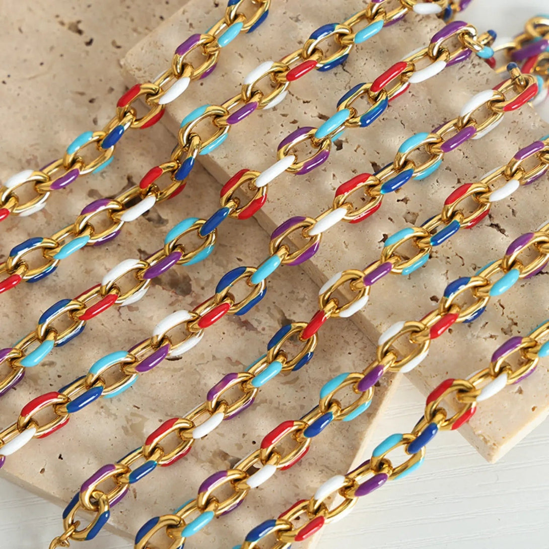 Lovcia 18K Gold-Plated Titanium Steel Necklace-Necklaces-Gold-One Size-Gold