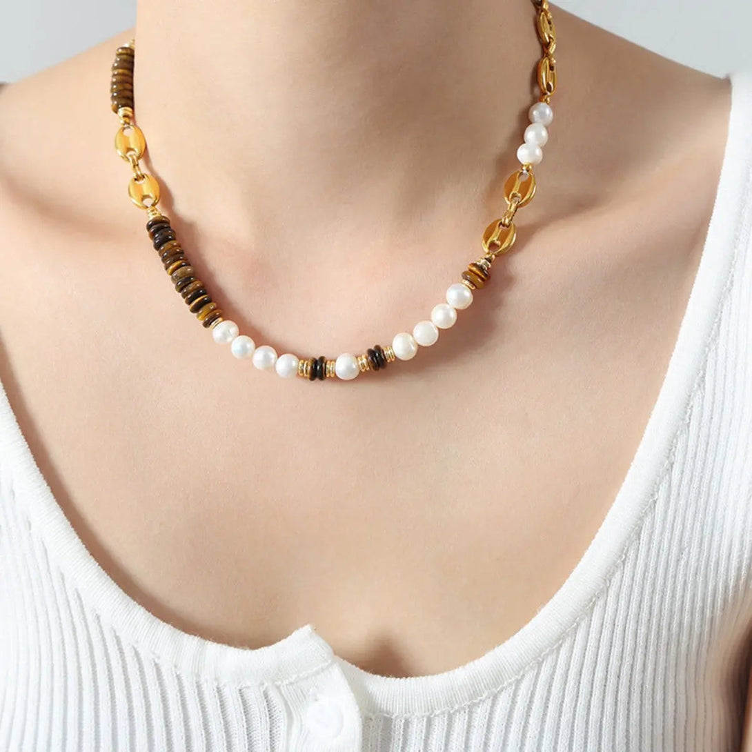 Lovcia 18K Gold-Plated Titanium Steel Necklace-Necklaces-Gold-One Size-Gold