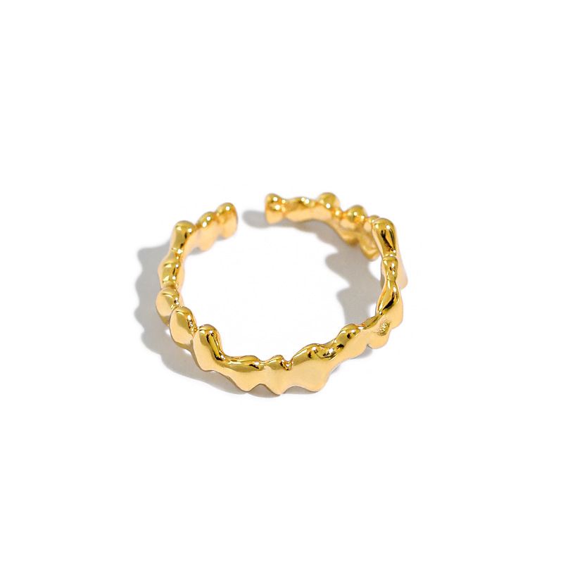 Lovcia 18K Yellow Gold Plated 925 Silver Adjustable Ring-Rings-Yellow Gold-