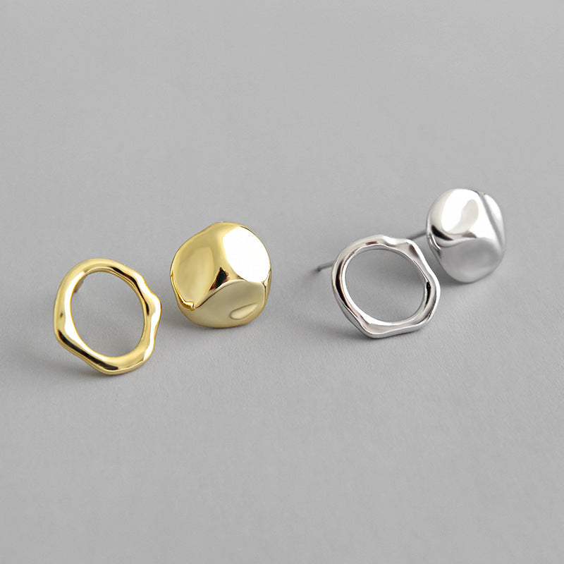 Lovcia 18K Yellow Gold Plated 925 Silver Stud Earrings 13mm-Earrings-Yellow Gold-Yellow Gold