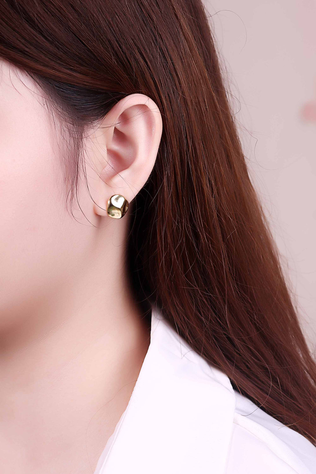 Lovcia 18K Yellow Gold Plated 925 Silver Stud Earrings 13mm-Earrings-Yellow Gold-Yellow Gold