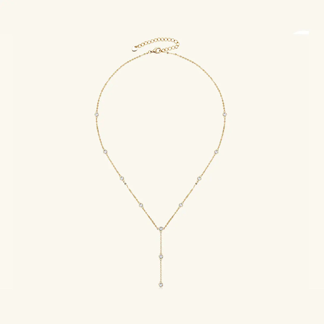 Lovcia 1.1 Carat Moissanite 925 Sterling Silver Necklace-Necklaces-Gold-One Size-Gold
