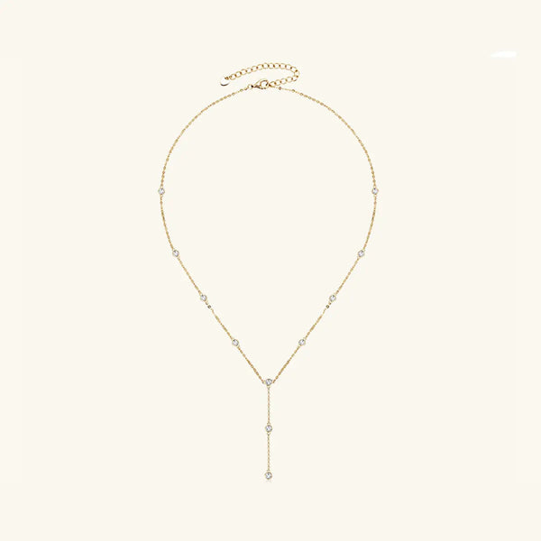 Lovcia 1.1 Carat Moissanite 925 Sterling Silver Necklace-Necklaces-Gold-One Size-Gold