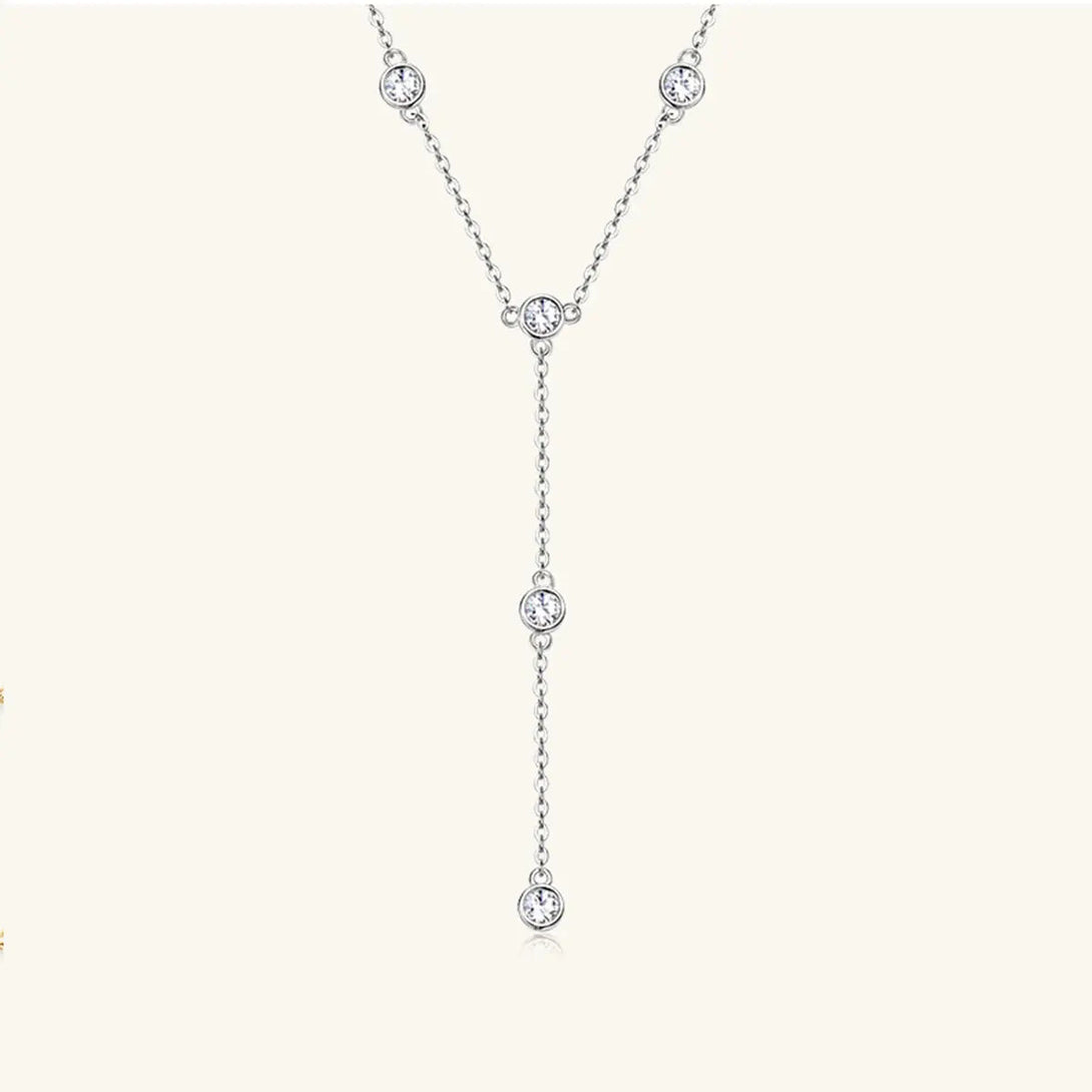 Lovcia 1.1 Carat Moissanite 925 Sterling Silver Necklace-Necklaces-Silver-One Size-Silver