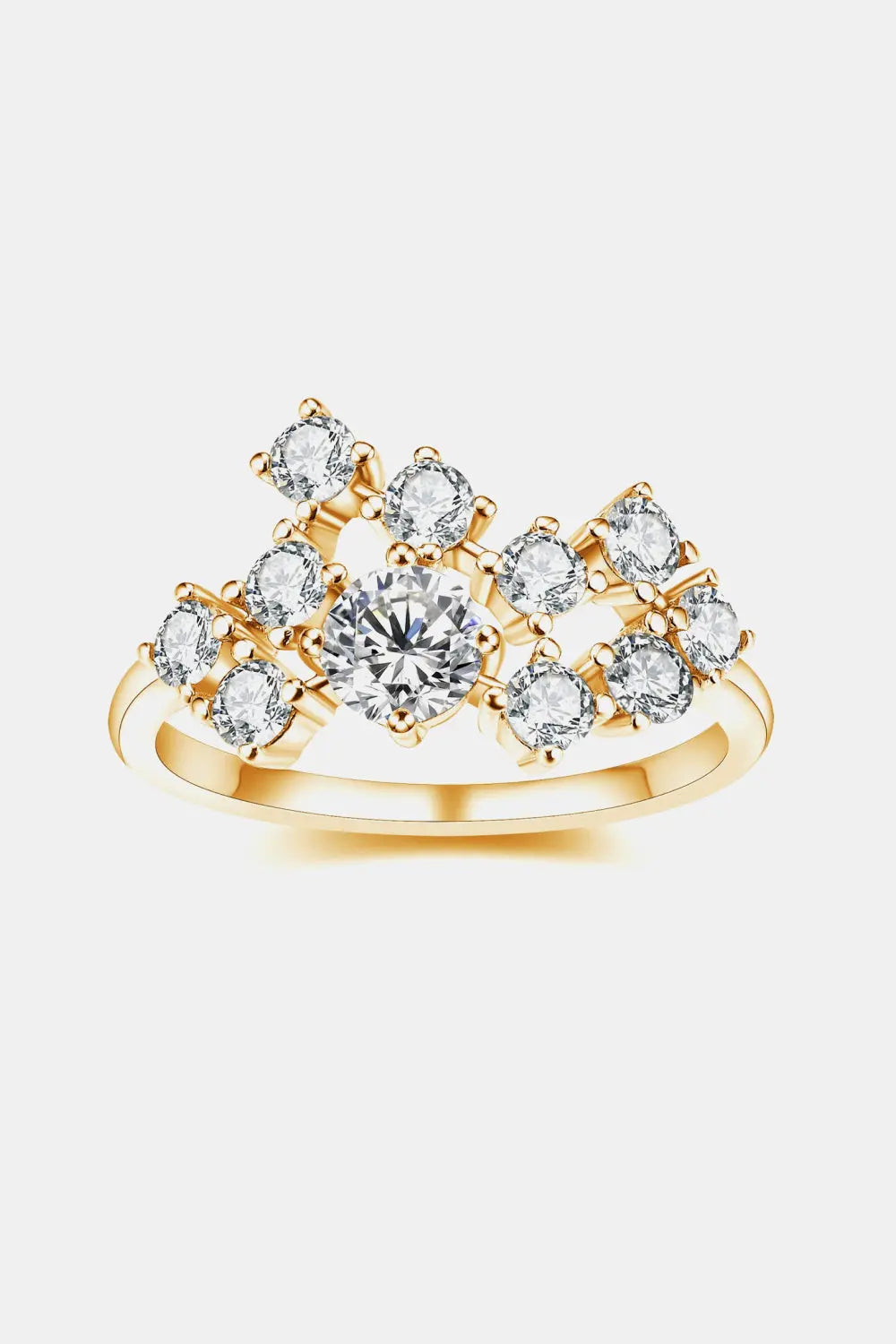 Lovcia 1.2 Carat Moissanite 925 Sterling Silver Ring-Rings-Gold-4.5-Gold