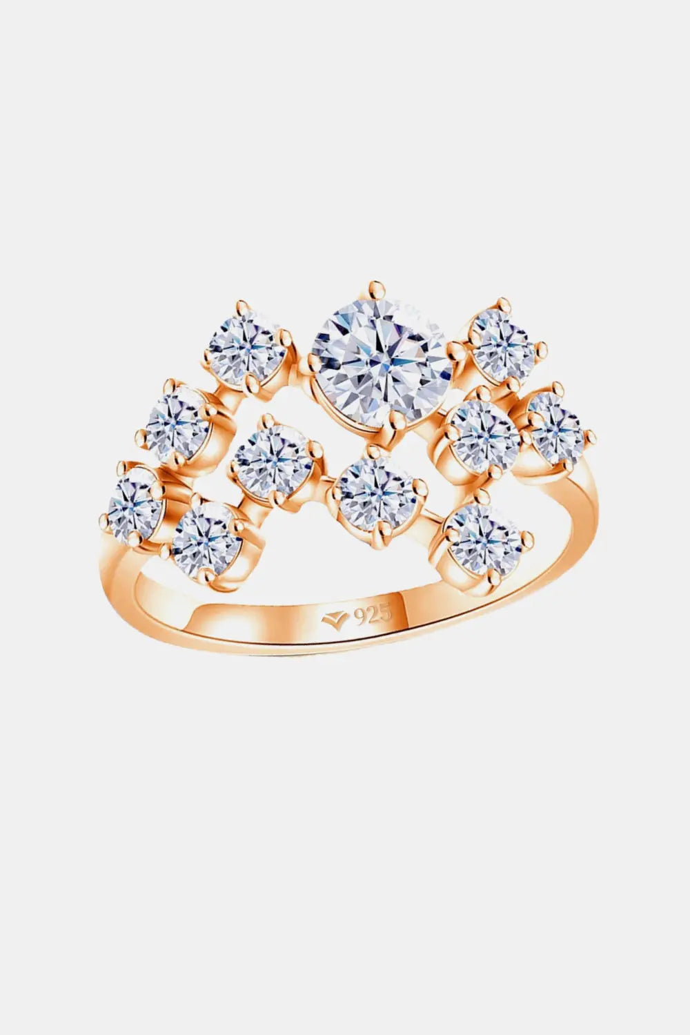 Lovcia 1.2 Carat Moissanite 925 Sterling Silver Ring-Rings-Gold-4.5-Gold