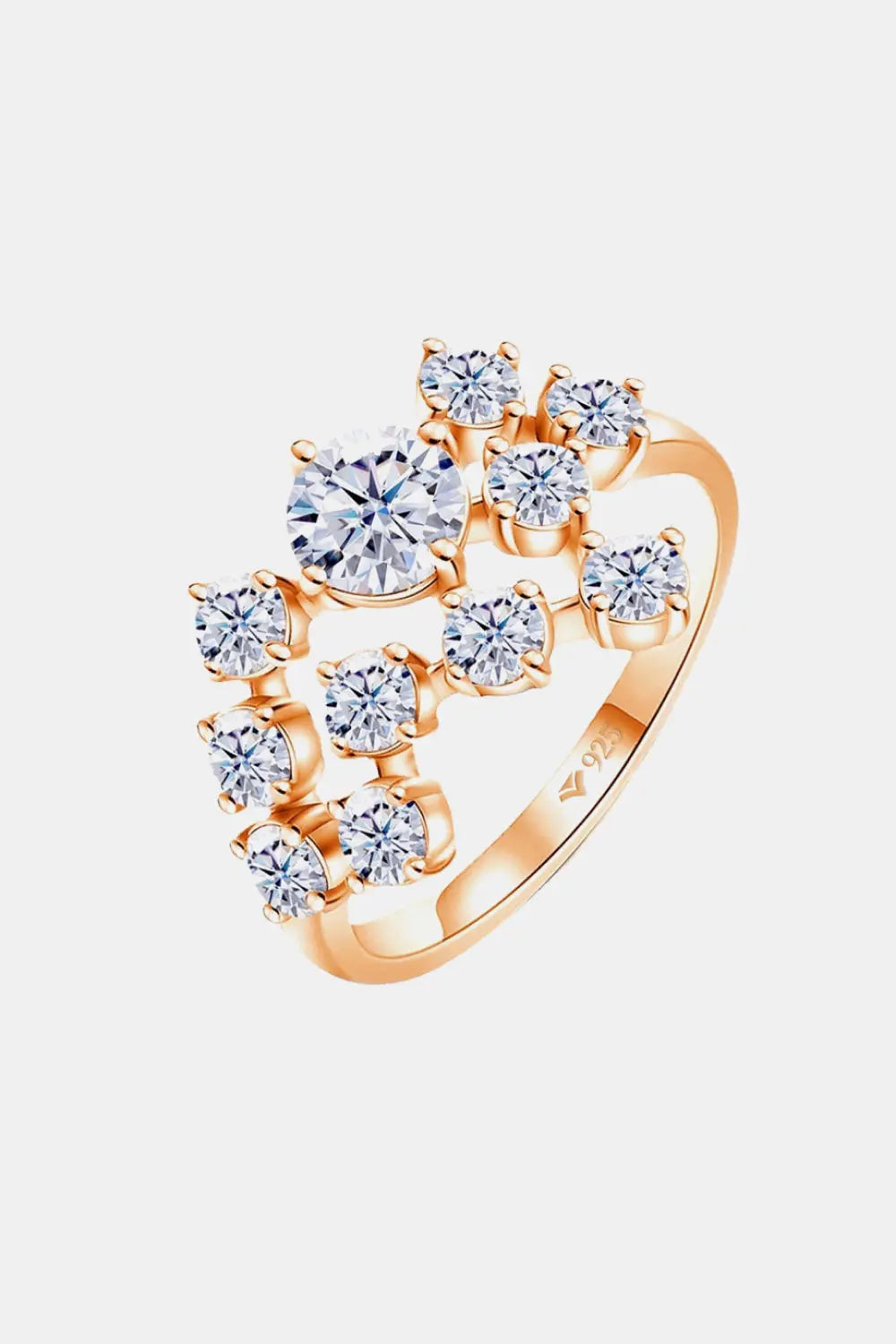 Lovcia 1.2 Carat Moissanite 925 Sterling Silver Ring-Rings-Rose Gold-4.5-Rose Gold