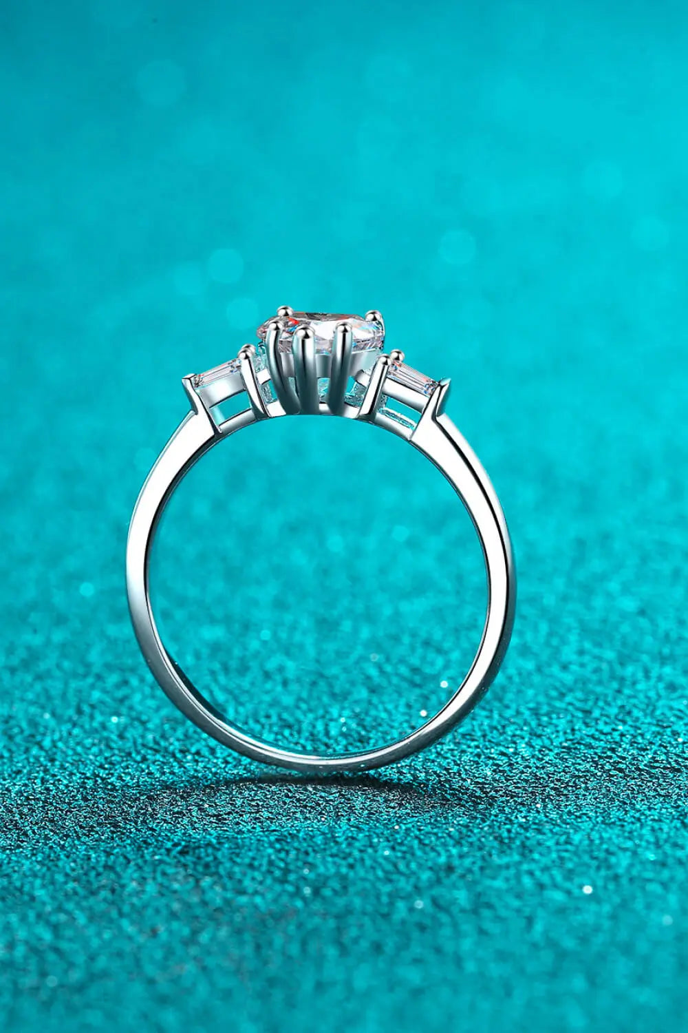 Lovcia 1.2 Carat Moissanite Heart Ring-Rings-Silver-5-Silver