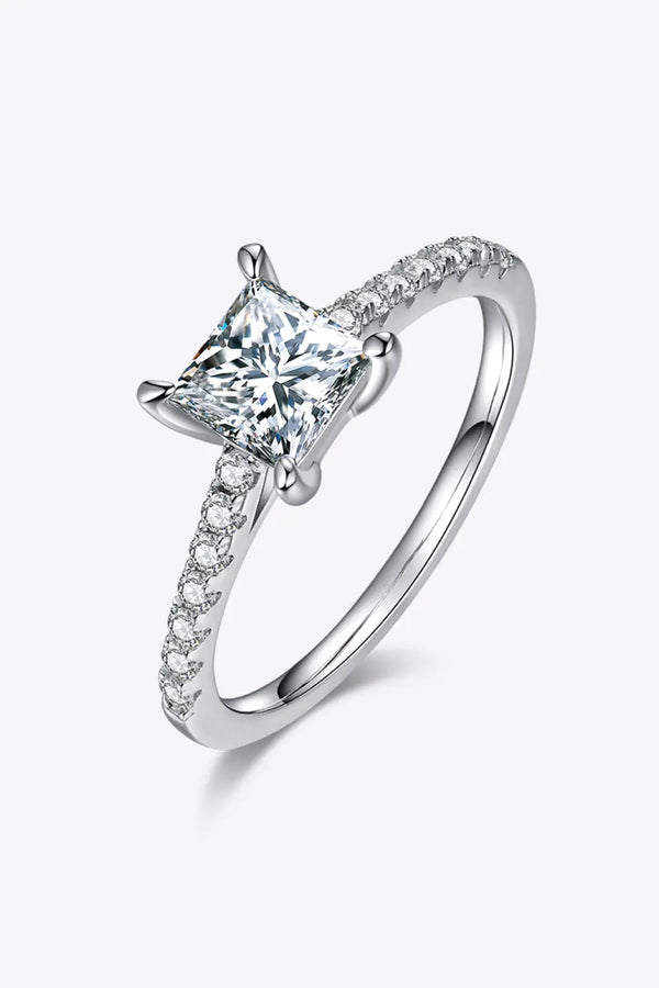 Lovcia 1.21 Carat Moissanite 925 Sterling Silver Side Stone Ring-Rings-Silver-4.5-Silver