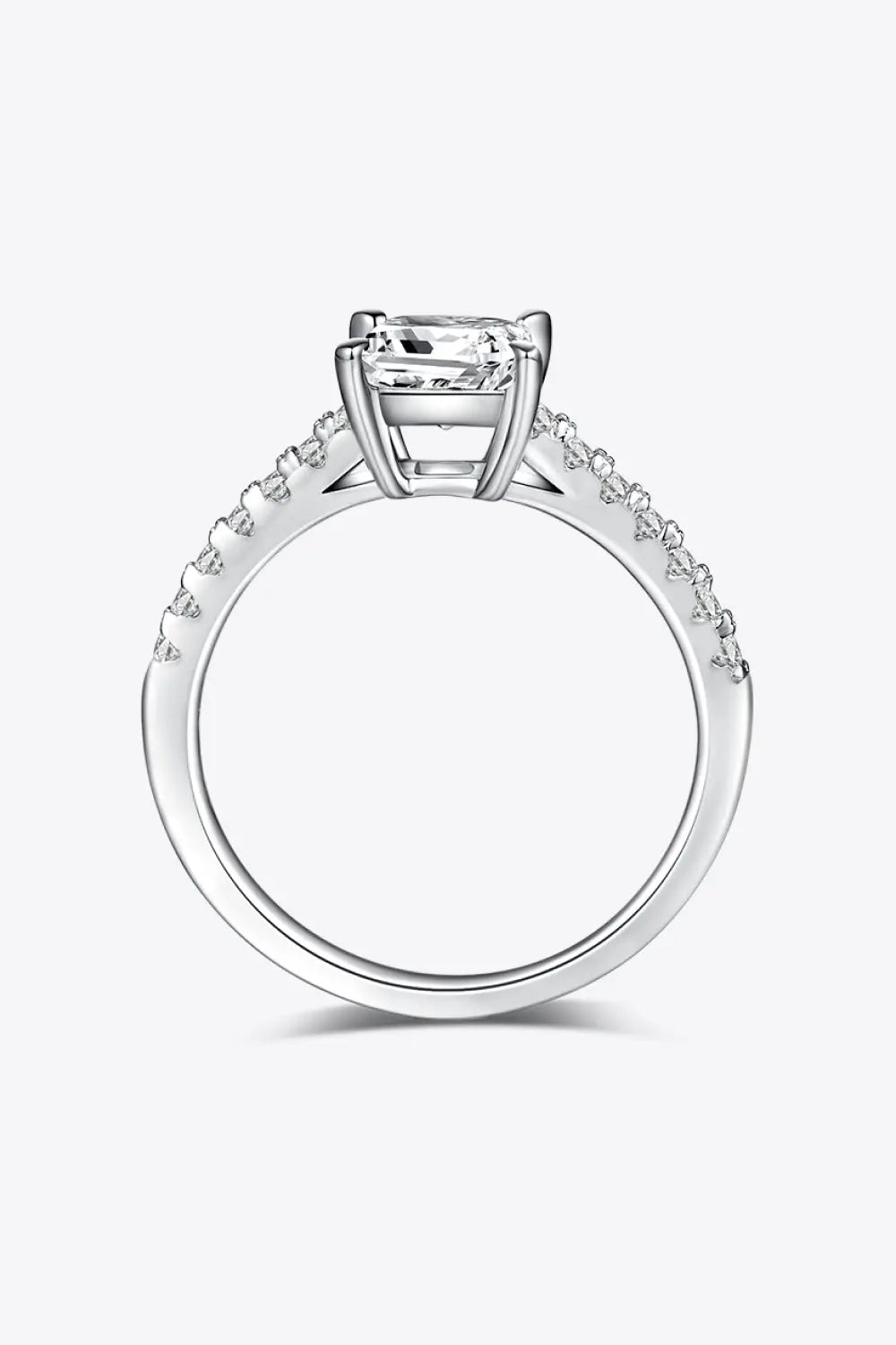 Lovcia 1.21 Carat Moissanite 925 Sterling Silver Side Stone Ring-Rings-Silver-4.5-Silver