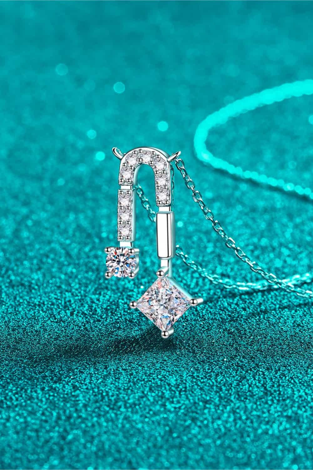 Lovcia 1.3 Carat Moissanite 925 Sterling Silver Necklace-Necklaces-Silver-One Size-Silver