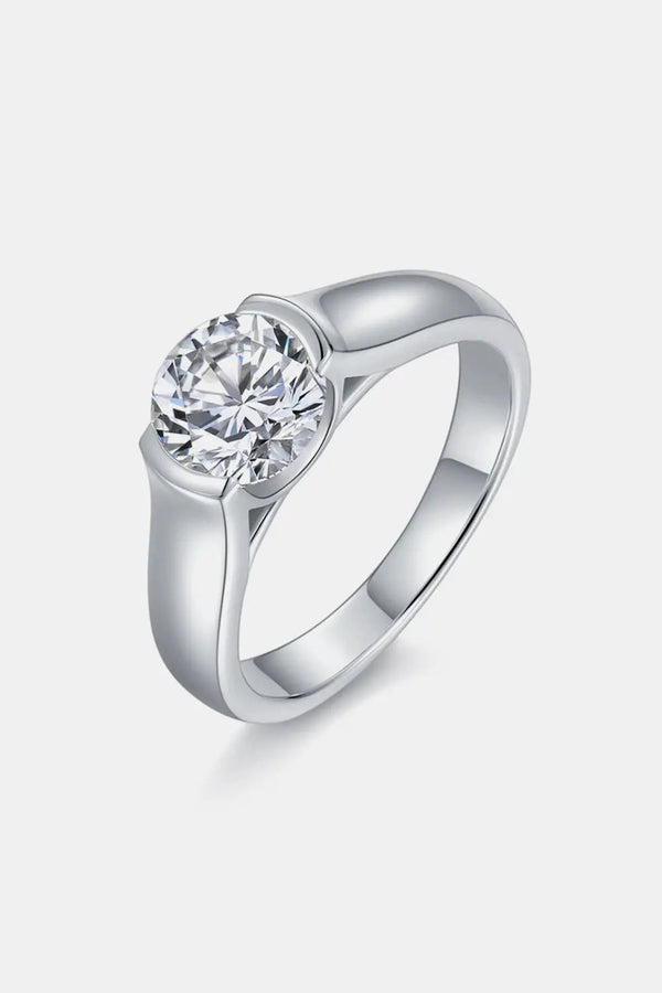 Lovcia 1.5 Carat Moissanite 925 Sterling Silver Ring-Rings-Silver-5-Silver