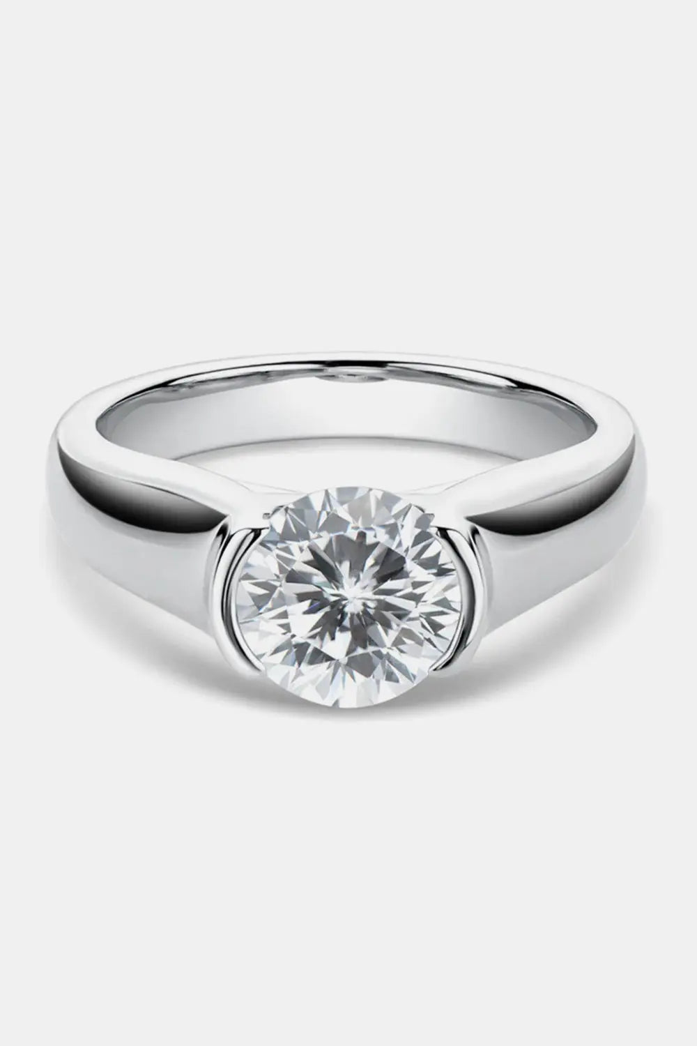 Lovcia 1.5 Carat Moissanite 925 Sterling Silver Ring-Rings-Silver-5-Silver