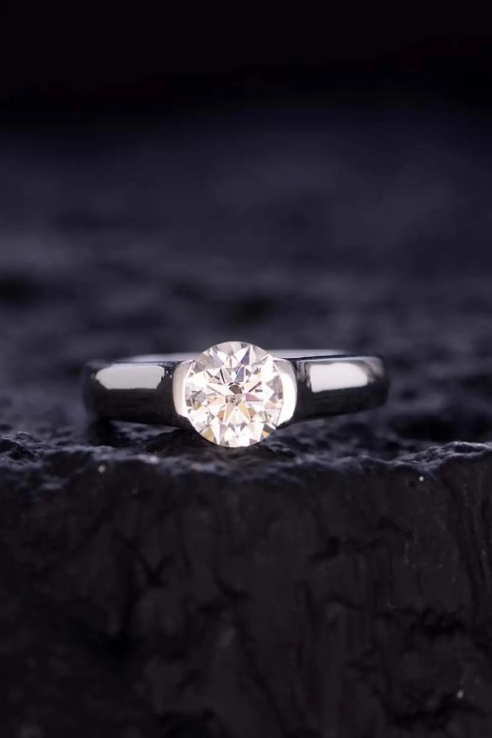 Lovcia 1.5 Carat Moissanite 925 Sterling Silver Ring-Rings-Silver-5-Silver