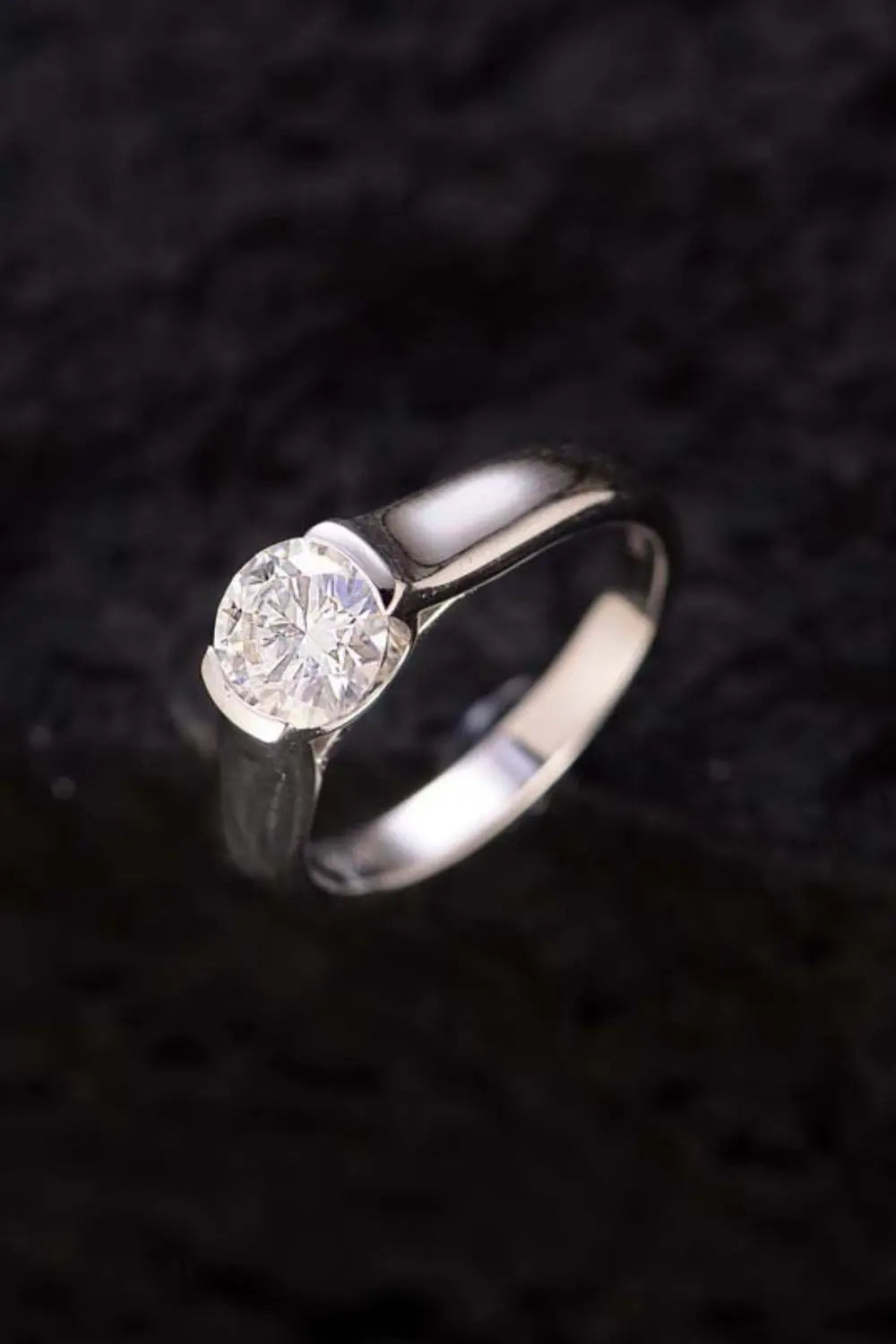 Lovcia 1.5 Carat Moissanite 925 Sterling Silver Ring-Rings-Silver-5-Silver