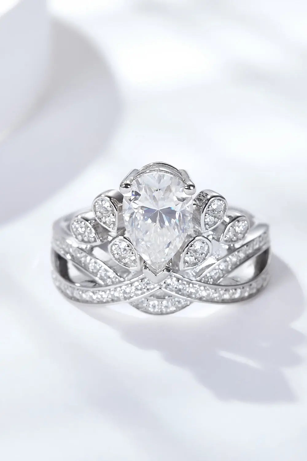 Lovcia 1.5 Carat Moissanite Crown-Shaped Ring-Rings-Silver-6-Silver