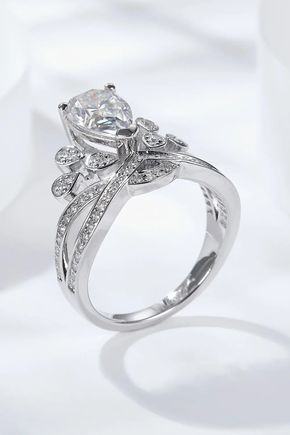 Lovcia 1.5 Carat Moissanite Crown-Shaped Ring-Rings-Silver-6-Silver