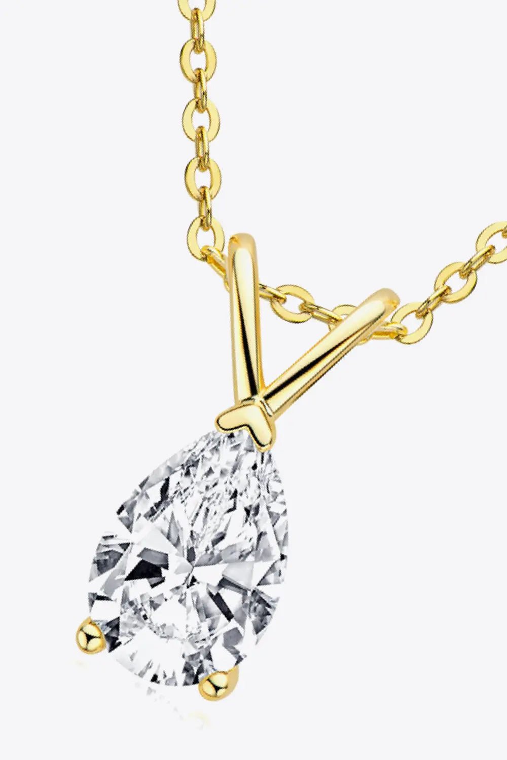 Lovcia 1.5 Carat Moissanite Pendant 925 Sterling Silver Necklace-Necklaces-Gold-One Size-Gold