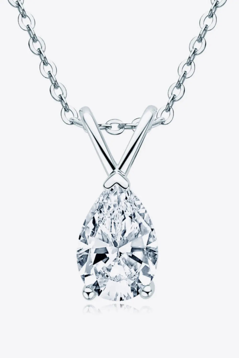 Lovcia 1.5 Carat Moissanite Pendant 925 Sterling Silver Necklace-Necklaces-Silver-One Size-Silver