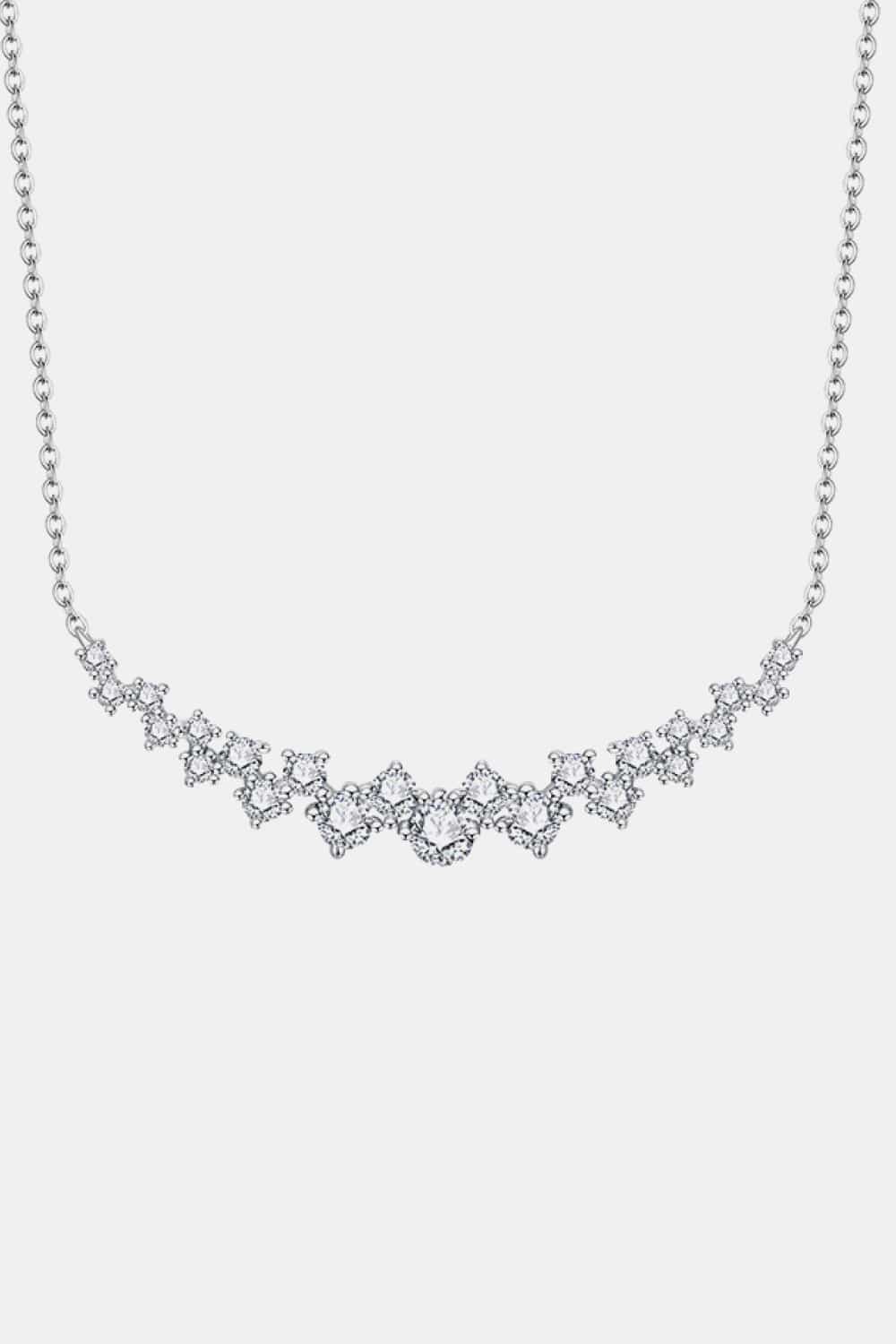 Lovcia 1.64 Carat Moissanite 925 Sterling Silver Necklace-Necklaces-Silver-One Size-Silver