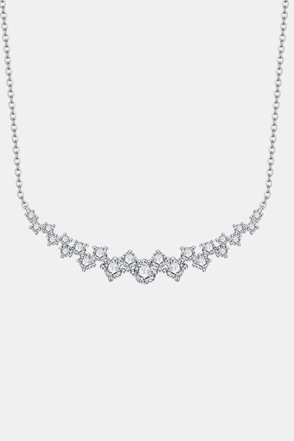 Lovcia 1.64 Carat Moissanite 925 Sterling Silver Necklace-Necklaces-Silver-One Size-Silver