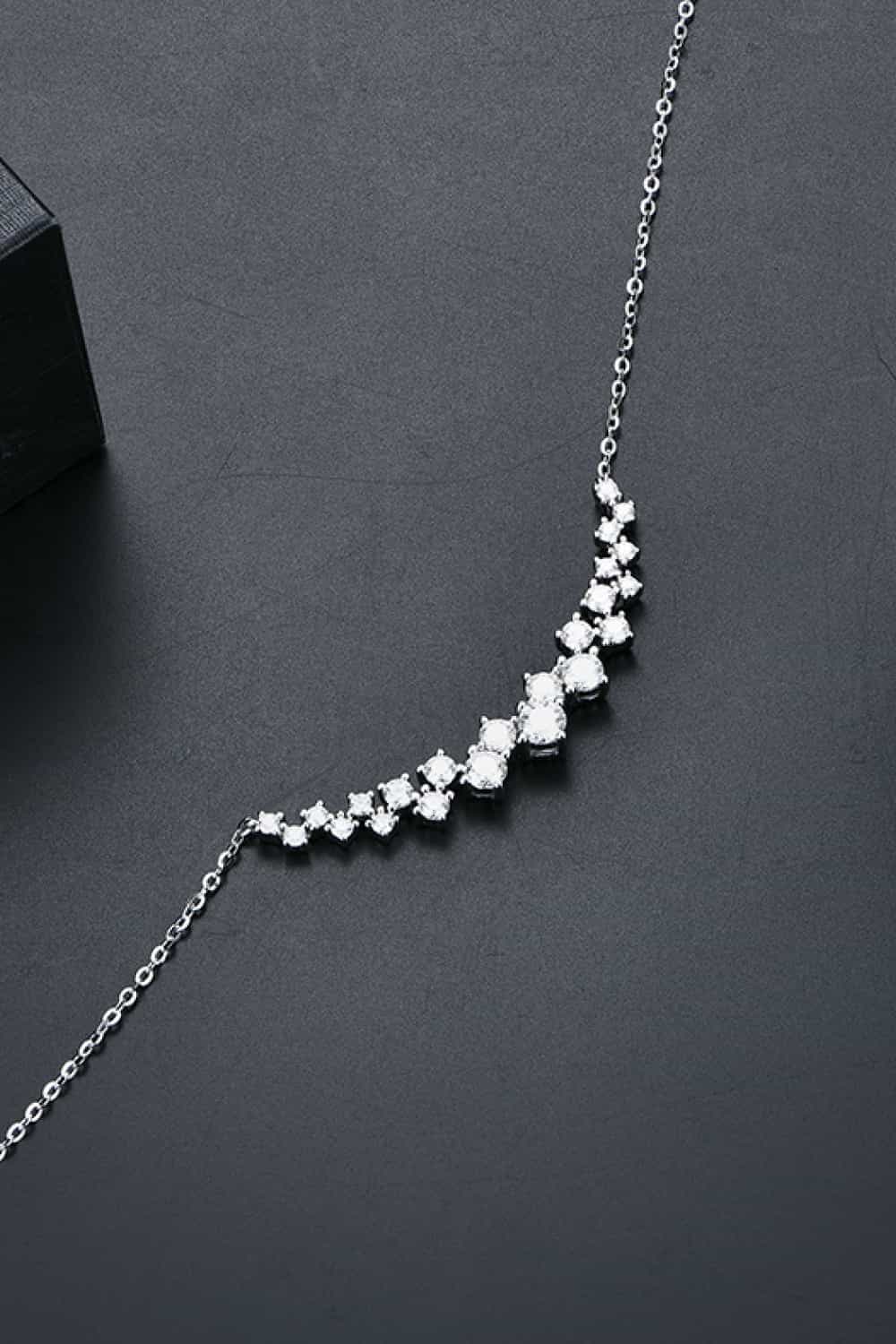 Lovcia 1.64 Carat Moissanite 925 Sterling Silver Necklace-Necklaces-Silver-One Size-Silver