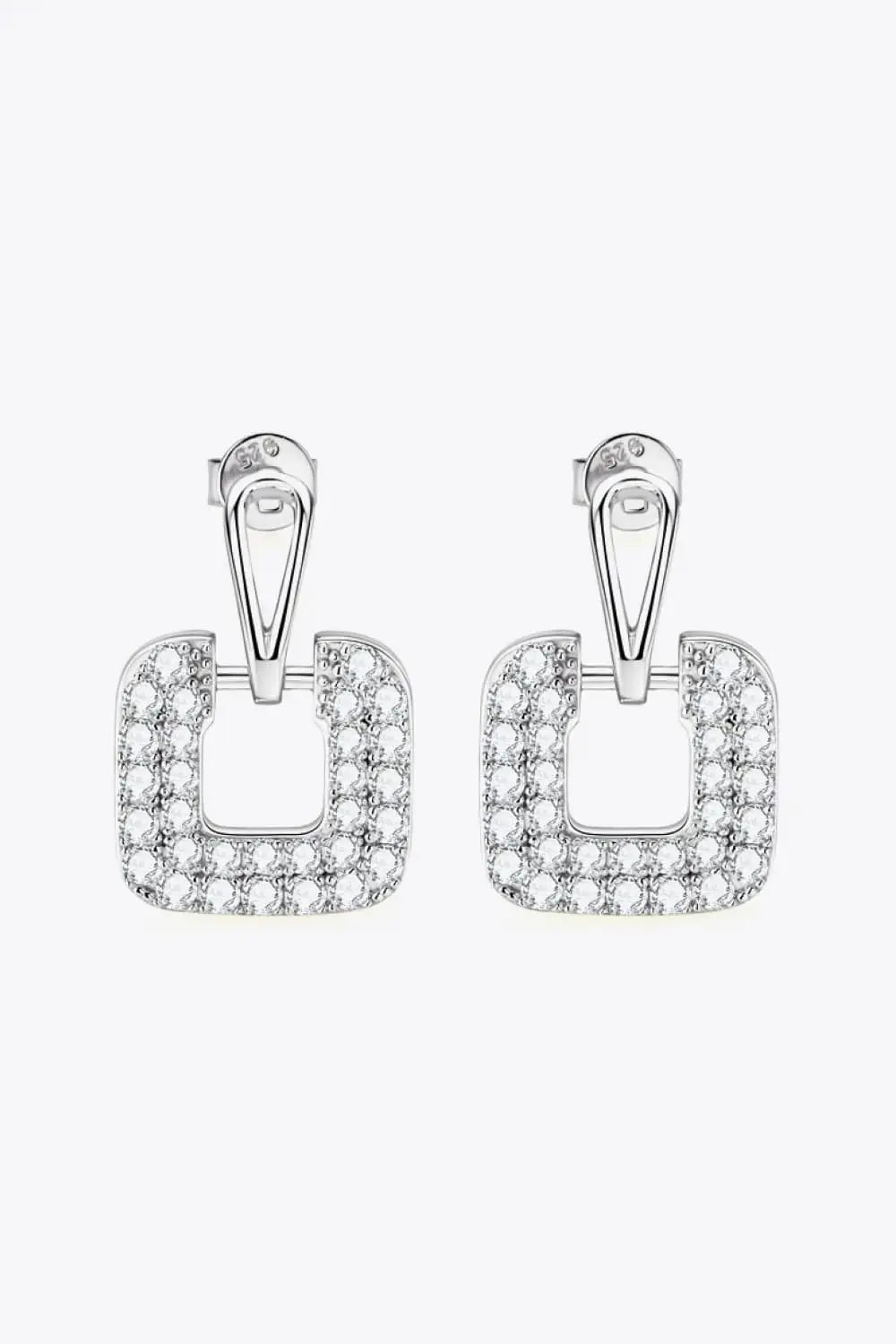 Lovcia 1.68 Carat Moissanite 925 Sterling Silver Drop Earrings-Earrings-Gold-One Size-Gold
