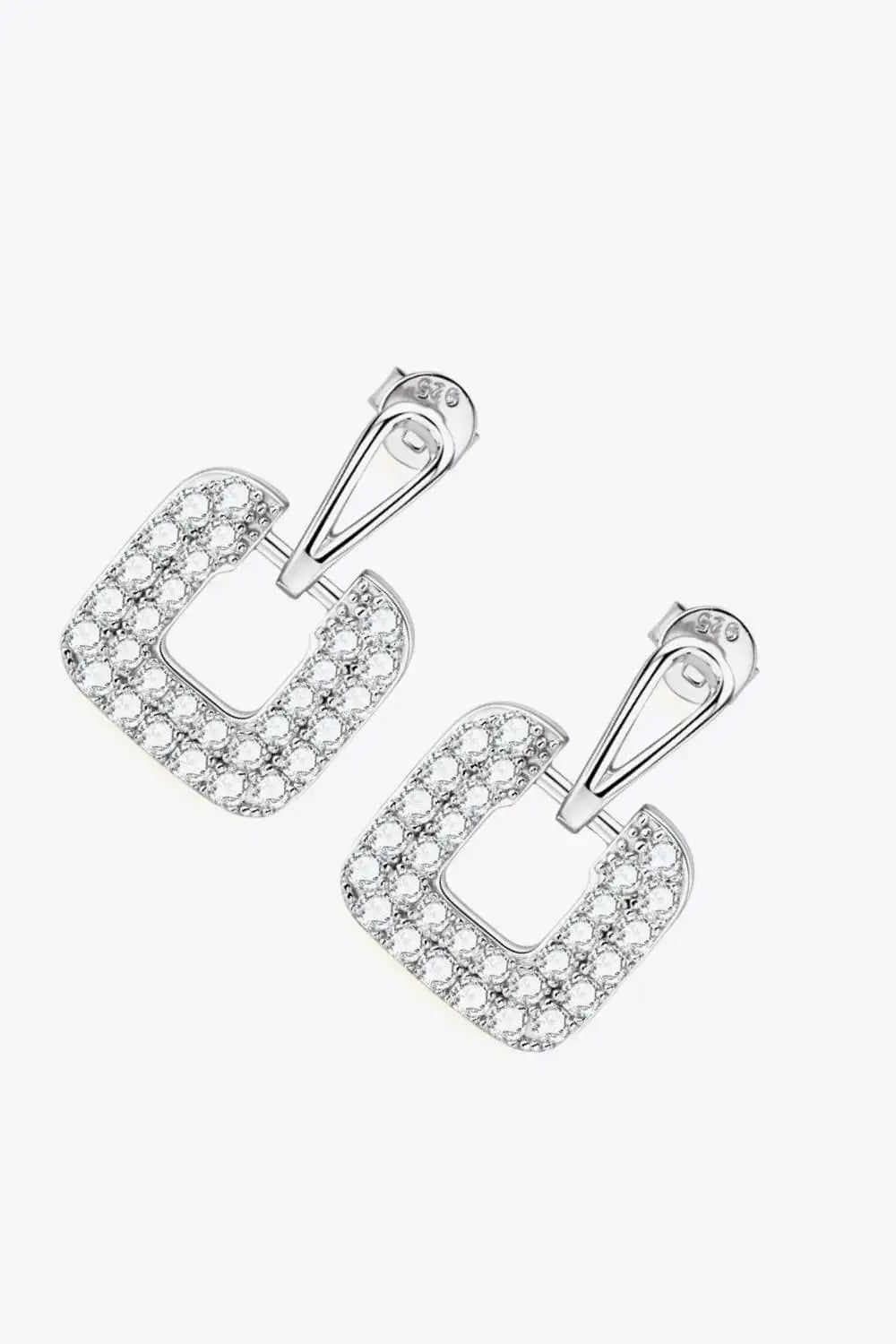 Lovcia 1.68 Carat Moissanite 925 Sterling Silver Drop Earrings-Earrings-Gold-One Size-Gold