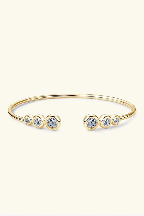 Lovcia 1.8 Carat Moissanite 925 Sterling Silver Bracelet-Bracelets-Gold-One Size-Gold