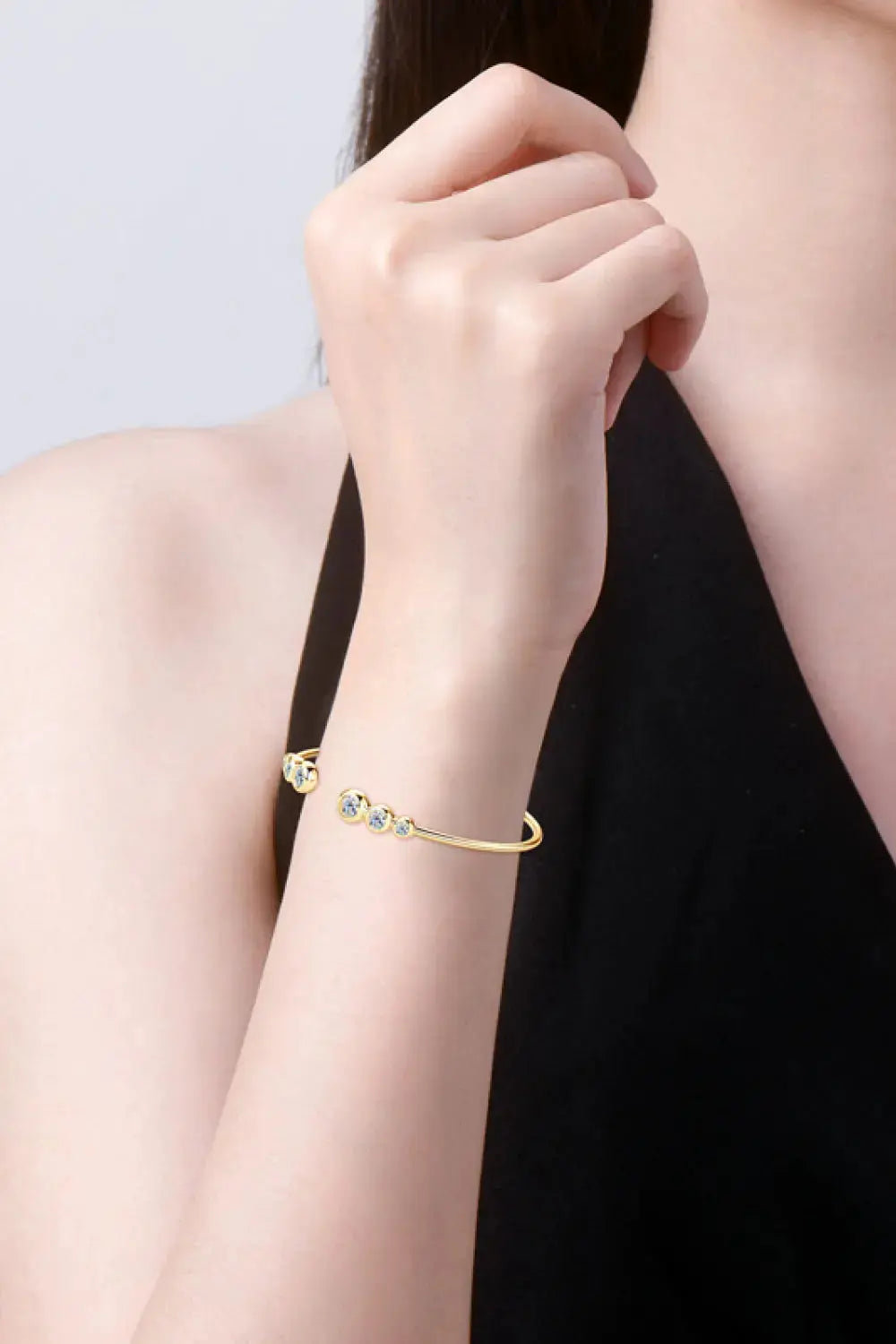 Lovcia 1.8 Carat Moissanite 925 Sterling Silver Bracelet-Bracelets-Gold-One Size-Gold