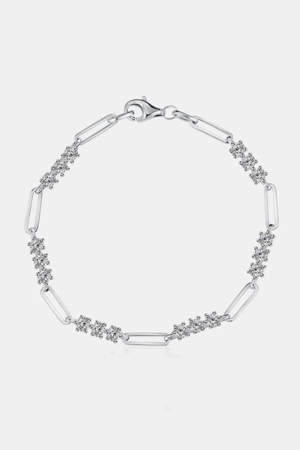 Lovcia 1.8 Carat Moissanite 925 Sterling Silver Bracelet-Bracelets-Silver-One Size-Silver