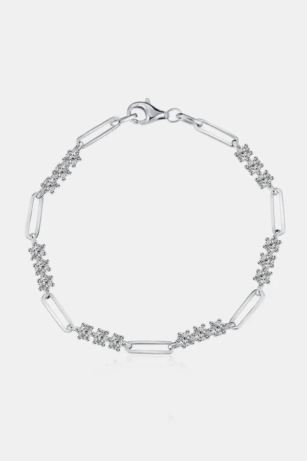 Lovcia 1.8 Carat Moissanite 925 Sterling Silver Bracelet-Bracelets-Silver-One Size-Silver