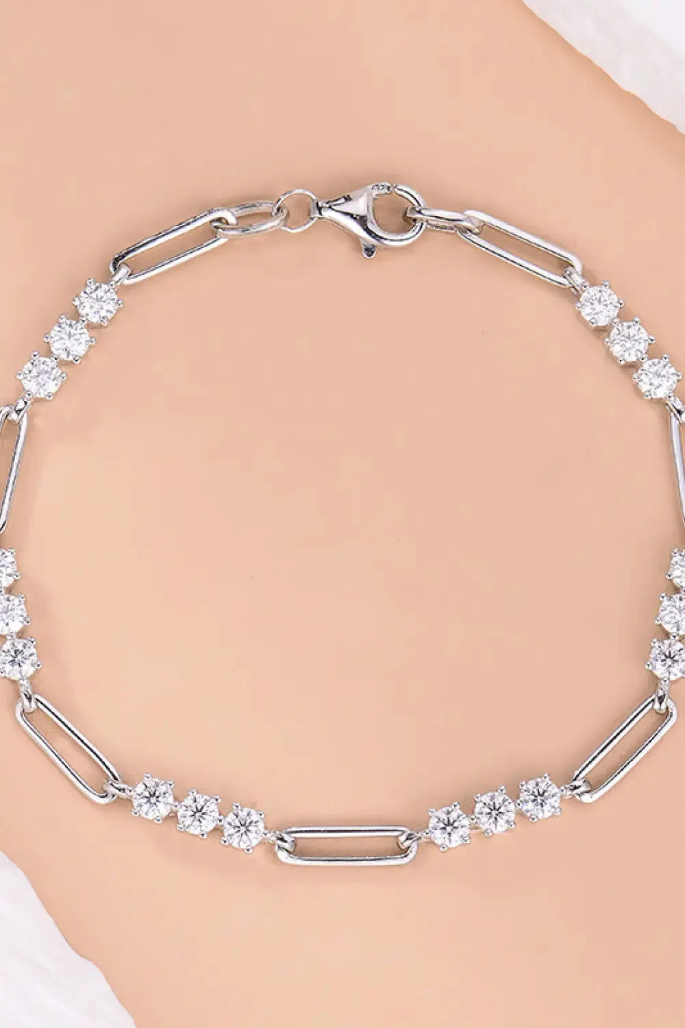 Lovcia 1.8 Carat Moissanite 925 Sterling Silver Bracelet-Bracelets-Silver-One Size-Silver