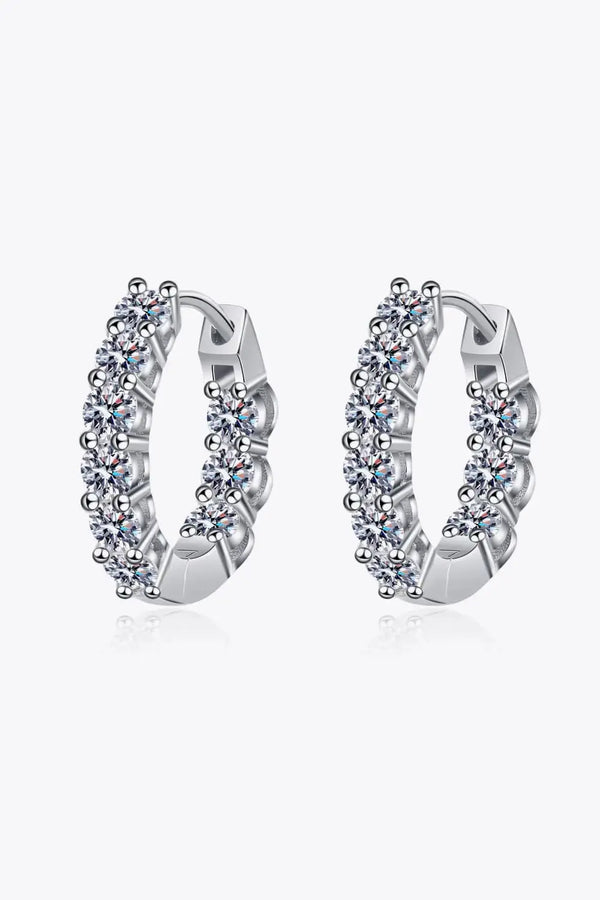 LOVCIA 1.8 Carat Moissanite Hoop Earrings