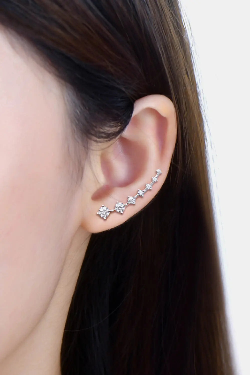 Lovcia 1.9 Carat Moissanite 925 Sterling Silver Earrings-Earrings-Silver-One Size-Silver