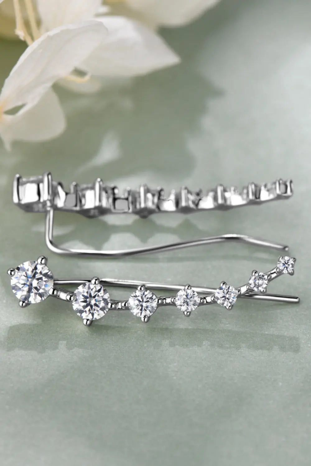 Lovcia 1.9 Carat Moissanite 925 Sterling Silver Earrings-Earrings-Silver-One Size-Silver