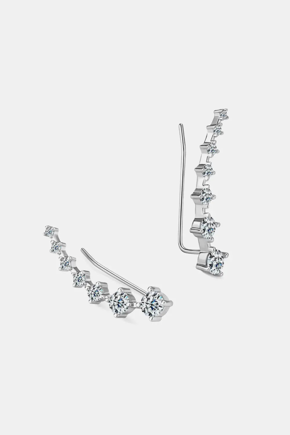Lovcia 1.9 Carat Moissanite 925 Sterling Silver Earrings-Earrings-Silver-One Size-Silver