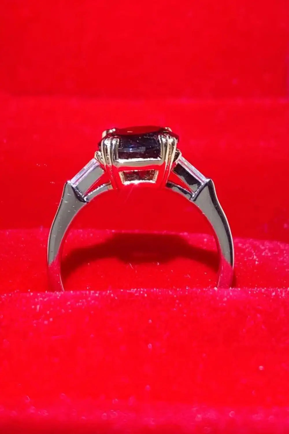 Lovcia 2 Carat Black Moissanite Platinum-Plated Ring-Rings-Black-4.5-Black