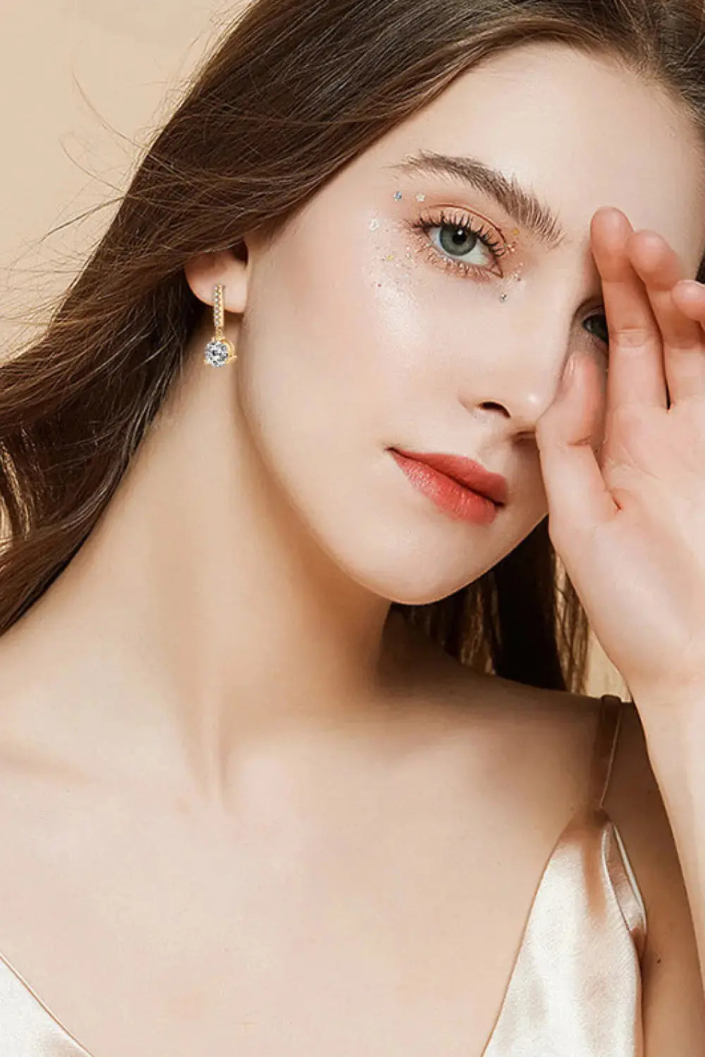 Lovcia 2 Carat Moissanite 925 Sterling Silver Drop Earrings-Earrings-Gold-One Size-Gold