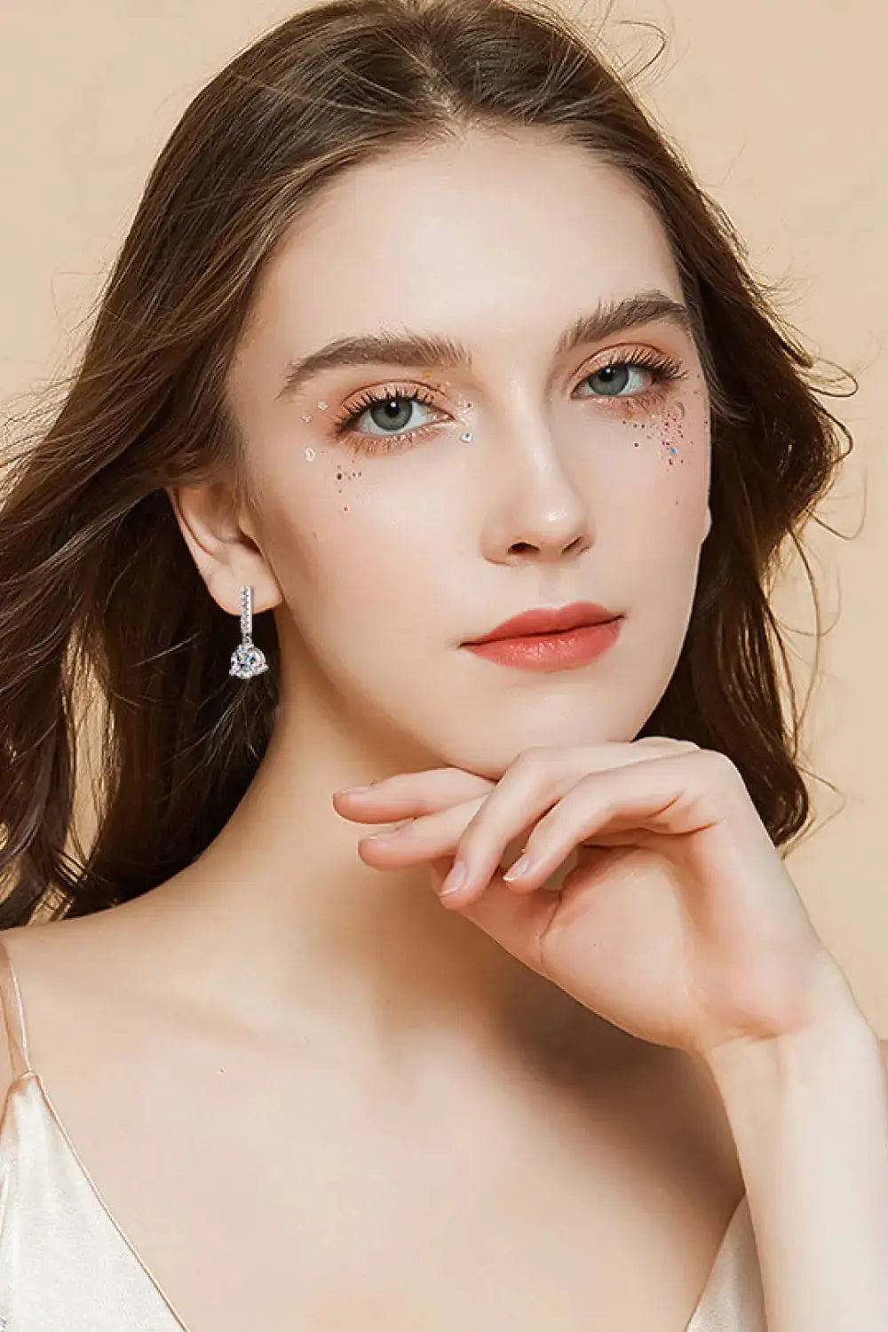Lovcia 2 Carat Moissanite 925 Sterling Silver Drop Earrings-Earrings-Gold-One Size-Gold