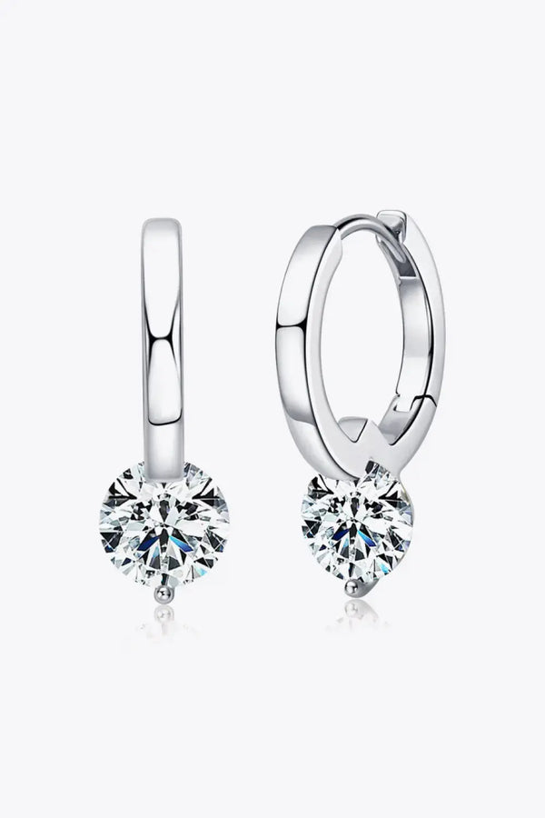 Lovcia 2 Carat Moissanite 925 Sterling Silver Drop Earrings-Earrings-Silver-One Size-Silver