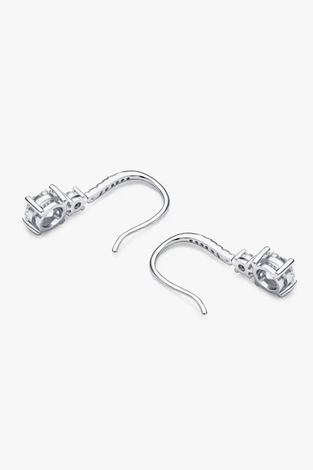 Lovcia 2 Carat Moissanite 925 Sterling Silver Drop Earrings-Earrings-Silver-One Size-Silver