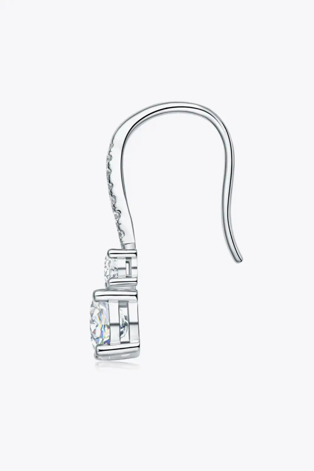 Lovcia 2 Carat Moissanite 925 Sterling Silver Drop Earrings-Earrings-Silver-One Size-Silver