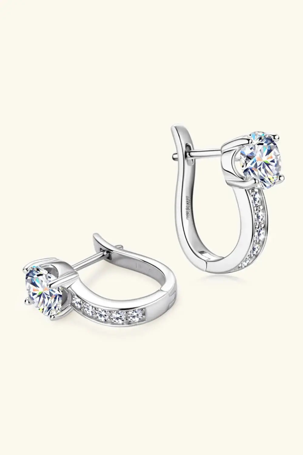 Lovcia 2 Carat Moissanite 925 Sterling Silver Earrings-Earrings-Gold-One Size-Gold