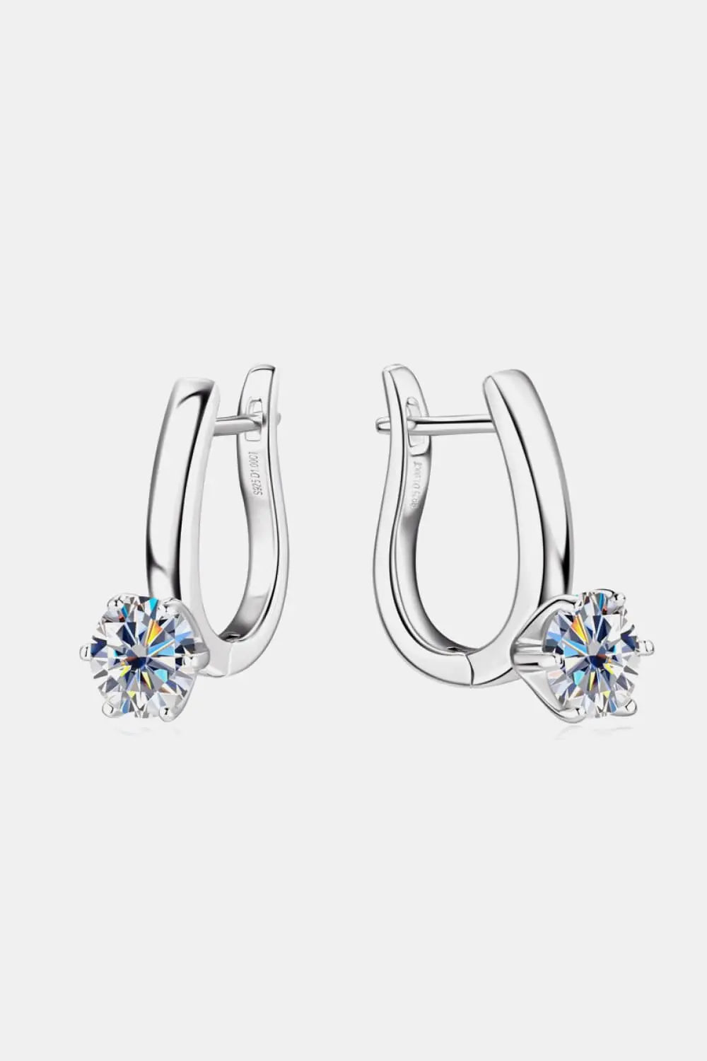 Lovcia 2 Carat Moissanite 925 Sterling Silver Earrings-Earrings-Gold-One Size-Gold