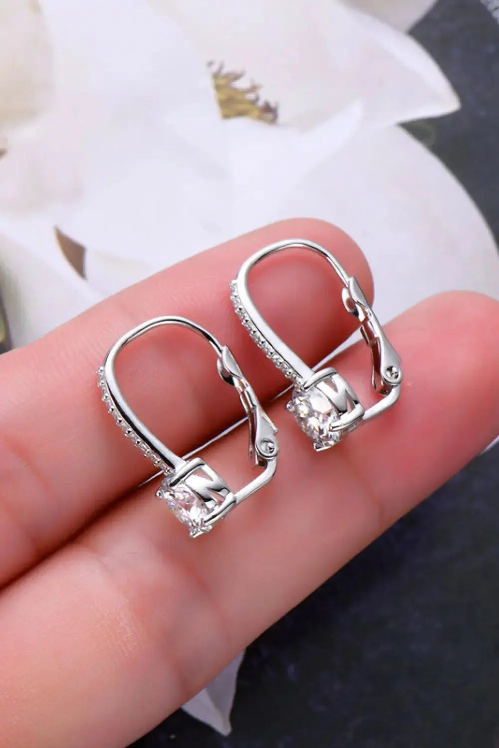 Lovcia 2 Carat Moissanite 925 Sterling Silver Earrings-Earrings-Gold-One Size-Gold