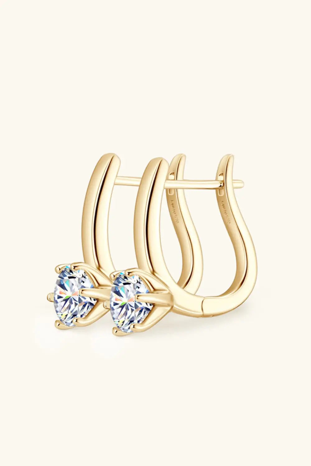 Lovcia 2 Carat Moissanite 925 Sterling Silver Earrings-Earrings-Gold-One Size-Gold