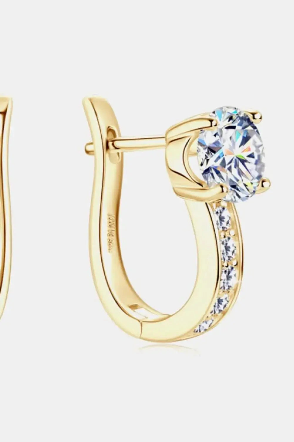 Lovcia 2 Carat Moissanite 925 Sterling Silver Earrings-Earrings-Gold-One Size-Gold