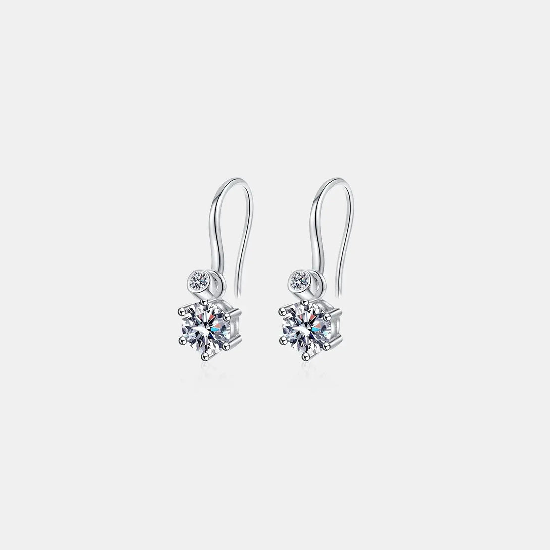 Lovcia 2 Carat Moissanite 925 Sterling Silver Earrings-Earrings-Silver-One Size-Silver